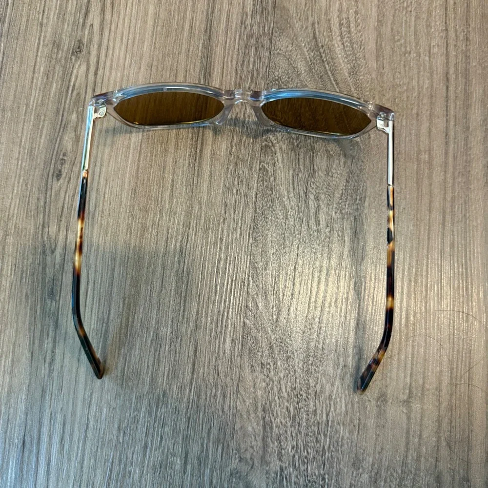 Nine West Womens Square Sunglasses Clear Tortoise Gold NW641S 265 56-17-140